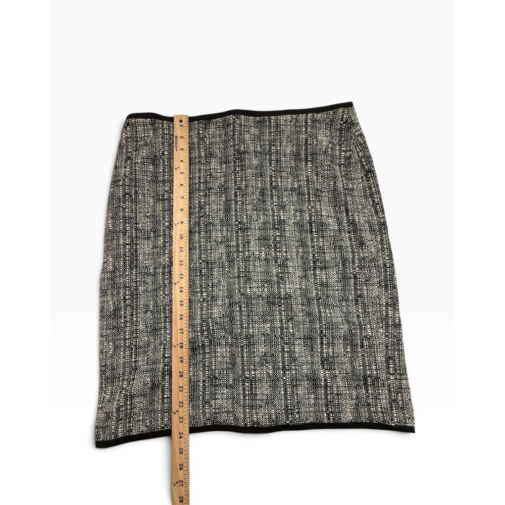 Talbots NWT Pencil Skirt Black White Tweed Grosgrain Trim Size 16 Classic Preppy - Picture 5 of 8